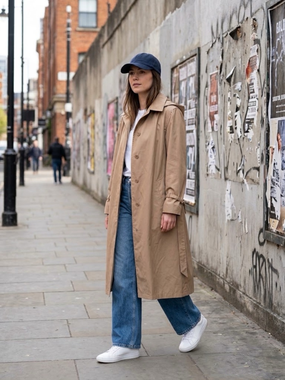 Vintage London Fog Maincoats Tan Trench Coat Hooded Belted 14 Petite Old Money